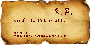 Király Petronella névjegykártya